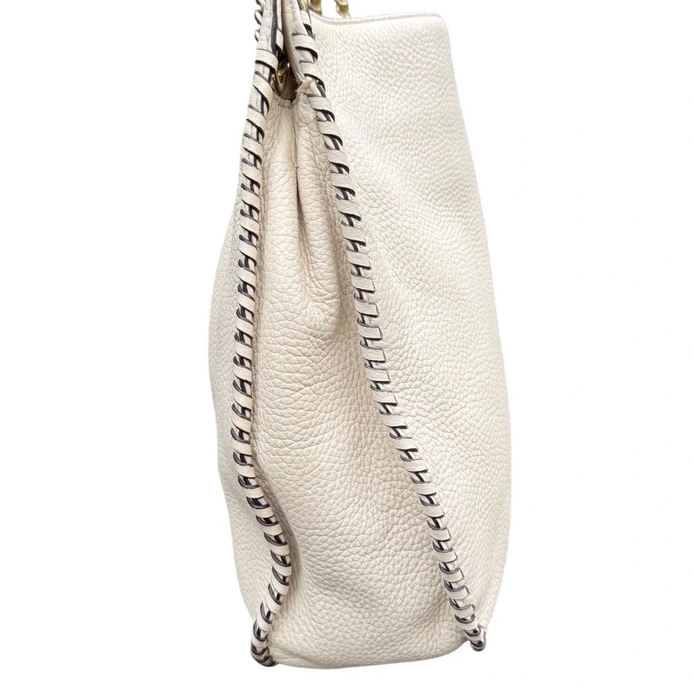 MICHAEL KORS Chelsea Leather Hobo Bag, Whipped Chelsea, Off White